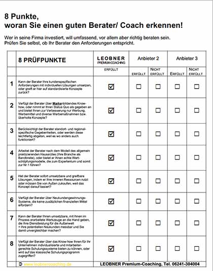 Berater-Checkliste