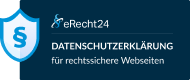 Siegel für eine rechtssichere Datenschutzerklärung gemäß eRecht24